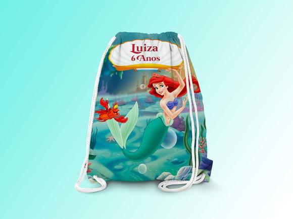 Mochilinha Personalizada a Pequena Sereia