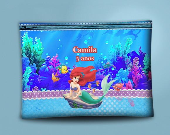 Nécessaire Personalizada Pequena Sereia
