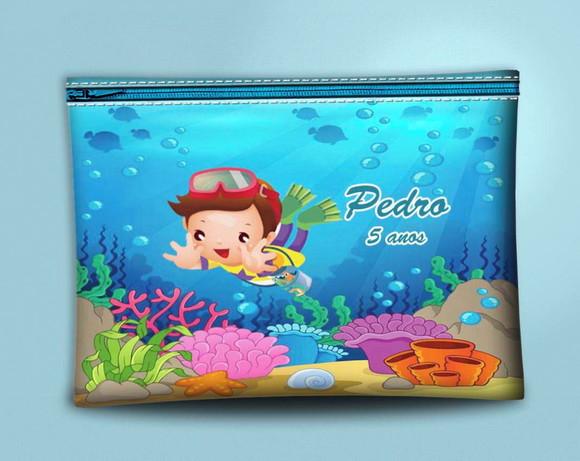 Nécessaire Personalizada Fundo do Mar