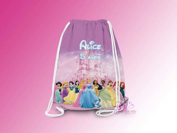 Mochilinha Personalizada 19x28cm Princesas Disney