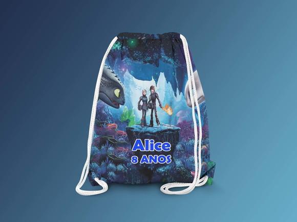 Mochilinha Personalizada Como treinar seu Dragão