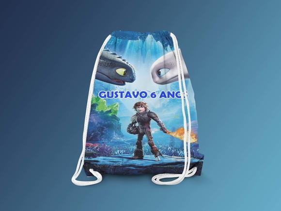 Mochilinha Personalizada Como treinar seu Dragão