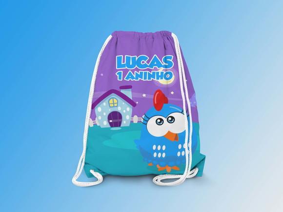 Mochilinha Personalizada Galinha Pintadinha Mini