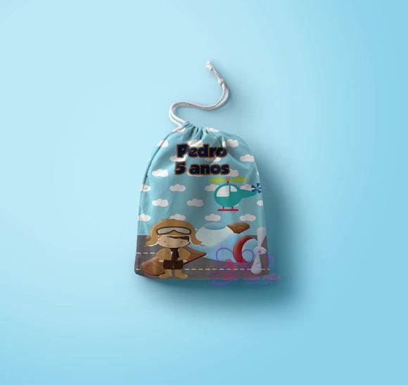 Saquinho Surpresa Personalizado Aviador