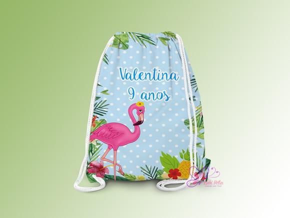 Mochilinha Personalizada Flamingos