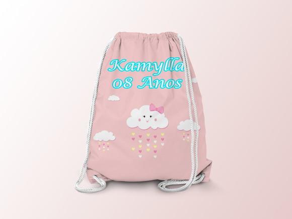 Mochilinha Personalizada Chuva de Amor