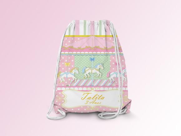 Mochilinha Personalizada Carrossel