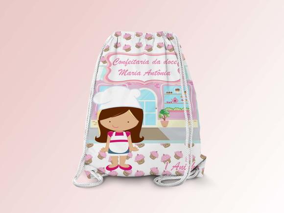Mochilinha Personalizada Confeiteira