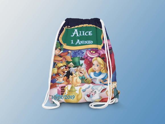 Mochilinha Personalizada Alice no Pais das Maravilhas