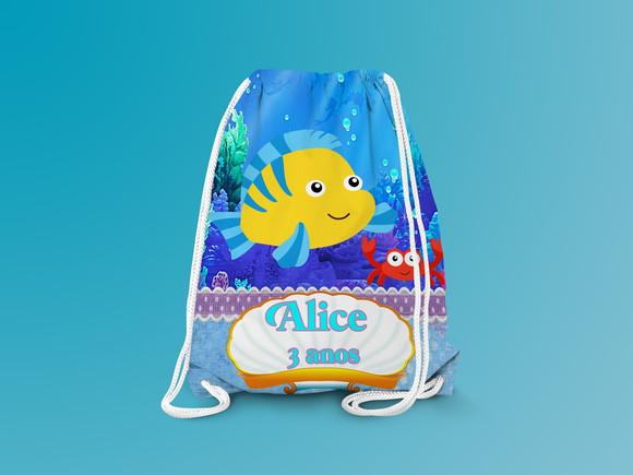 Mochilinha Personalizada A Pequena Sereia Cute