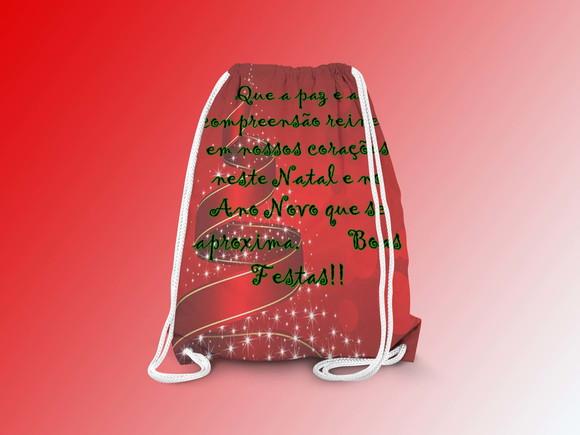 Mochilinha Personalizada Feliz Natal