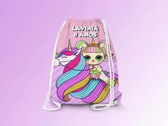 Mochilinha Personalizada LOL Unicórnio