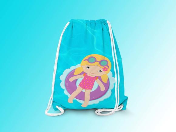 Mochilinha Personalizada Festa na Piscina
