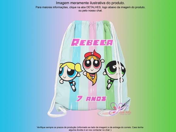 Mochilinha Personalizada 19x28cm Meninas Super Poderosas
