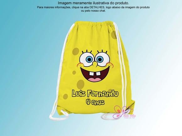 Mochilinha Personalizada Bob Esponja