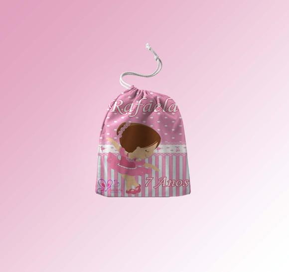 Saquinho Surpresa Personalizado 15x20cm Bailarina