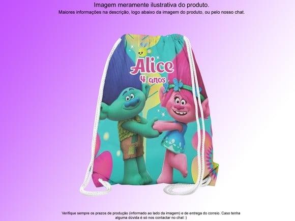 Mochilinha Personalizada Trolls