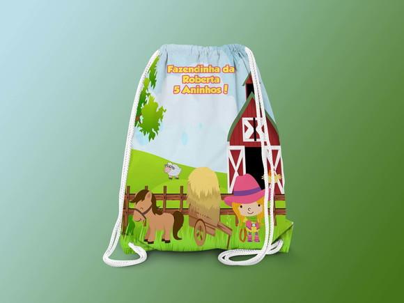 Mochilinha Personalizada Fazendinha