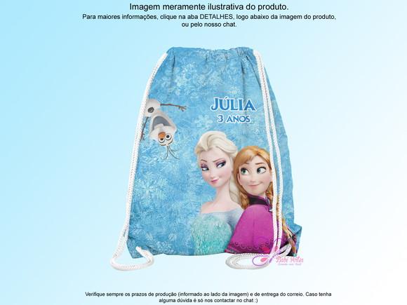 Mochilinha Personalizada 19x28cm Frozen