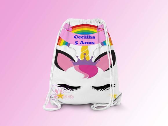 Mochilinha Personalizada Unicórnio