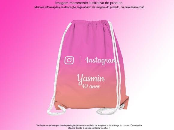 Mochilinha Personalizada 19x28cm Instagram