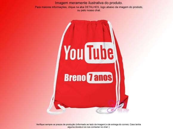 Mochilinha Personalizada 19x28cm Youtube