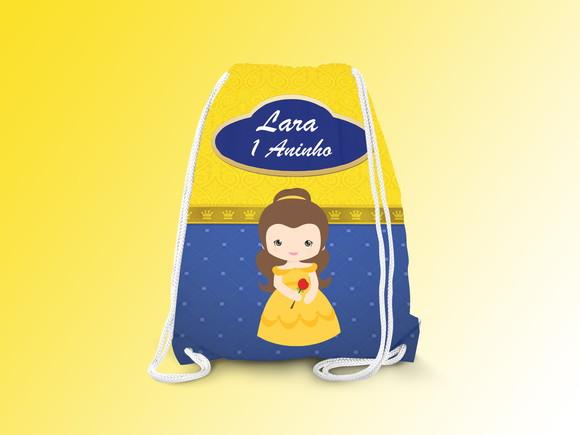 Mochilinha Personalizada A Bela e a Fera