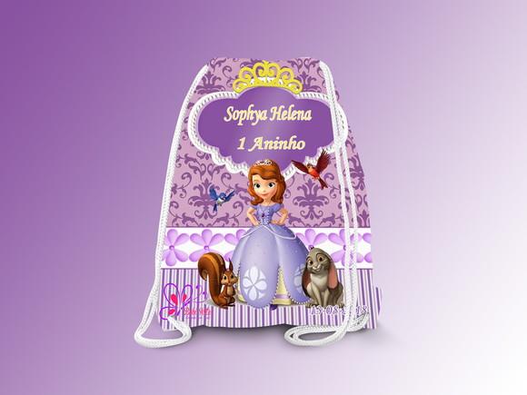 Mochilinha Personalizada Princesa Sofia