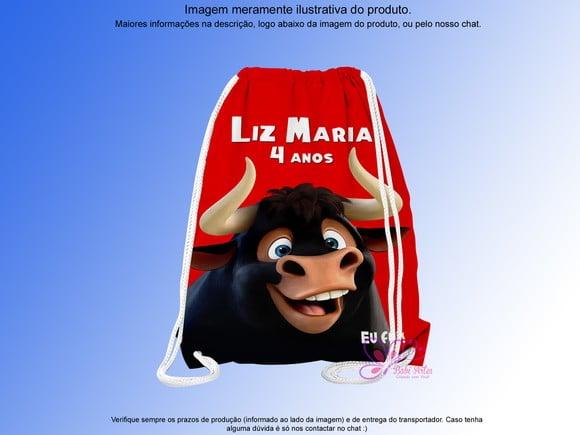 Mochilinha Personalizada Touro Ferdinando