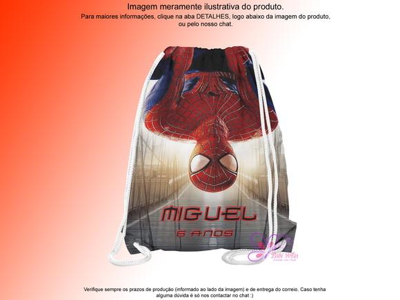 Mochilinha Personalizada 19x28cm Homem Aranha