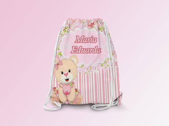 Mochilinha Personalizada Ursinho Realeza