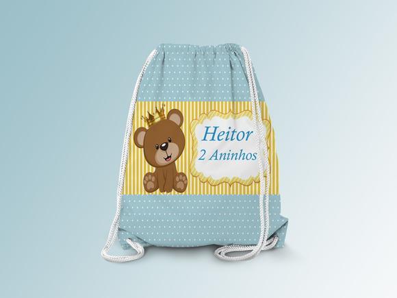 Mochilinha Personalizada Ursinho Realeza