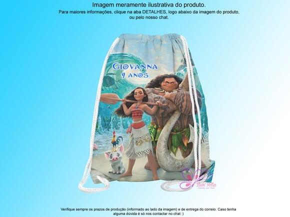 Mochilinha Personalizada 19x28cm Moana