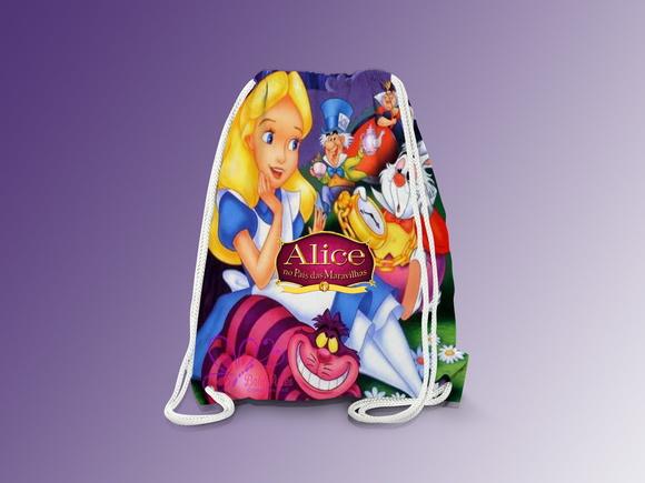 Mochilinha Personalizada Alice no Pais das Maravilhas