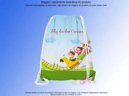 Mochilinha Saco Personalizada Dia das Crianças