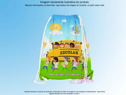 Mochilinha Saco Personalizada Dia das Crianças