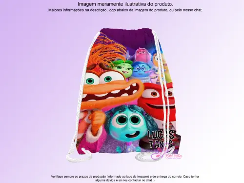 Mochilinha Saco Personalizada Divertidamente