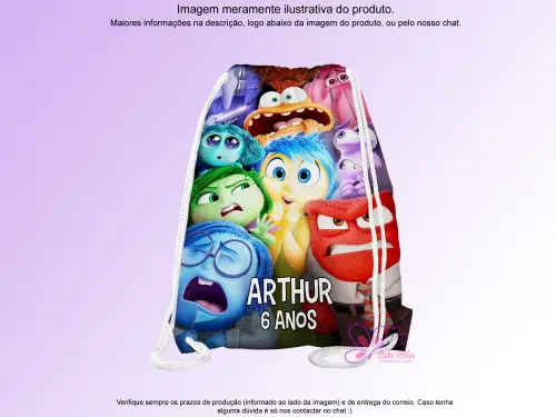 Mochilinha Saco Personalizada Divertidamente
