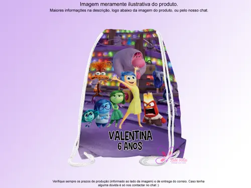 Mochilinha Saco Personalizada Divertidamente
