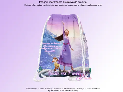 Mochilinha Saco Personalizada Wish