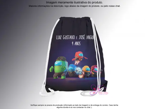 Mochilinha Saco Personalizada Among Us
