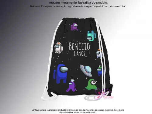 Mochilinha Saco Personalizada Among Us