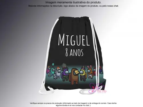 Mochilinha Saco Personalizada Among Us