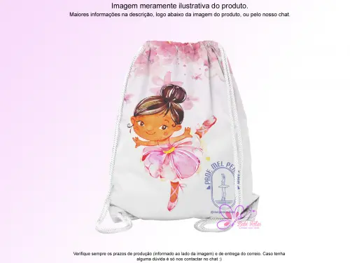 Mochilinha Saco Personalizada Bailarina