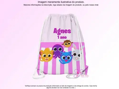 Mochilinha Saco Personalizada Bolofofos