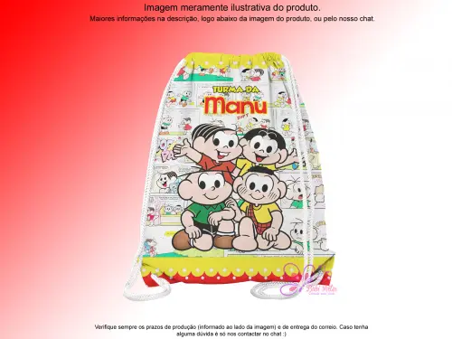 Mochilinha Saco Personalizada Turma da Monica