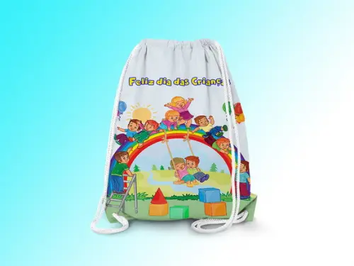 Mochilinha Personalizada 19x28cm Dia das Crianças