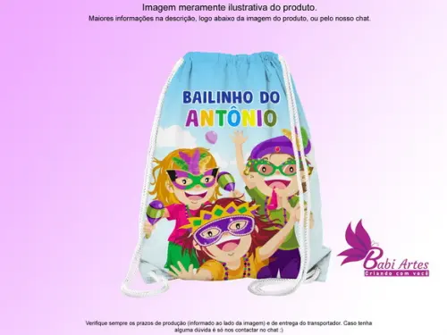 Mochilinha Personalizada Carnaval