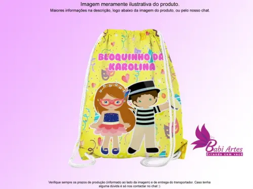 Mochilinha Personalizada Carnaval