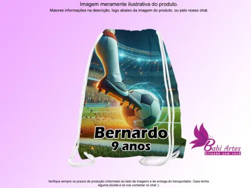 Mochilinha Personalizada Futebol